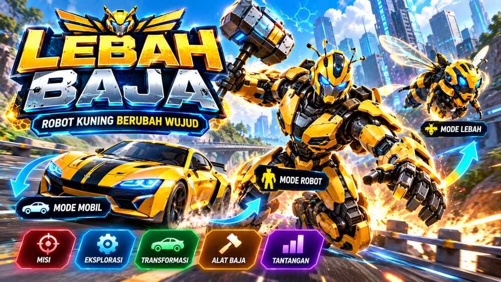 Lebah Baja — game edukasi terbang mengumpulkan poin